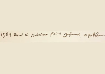 Register Entry for the Baptism of William Shakespeare, 1886